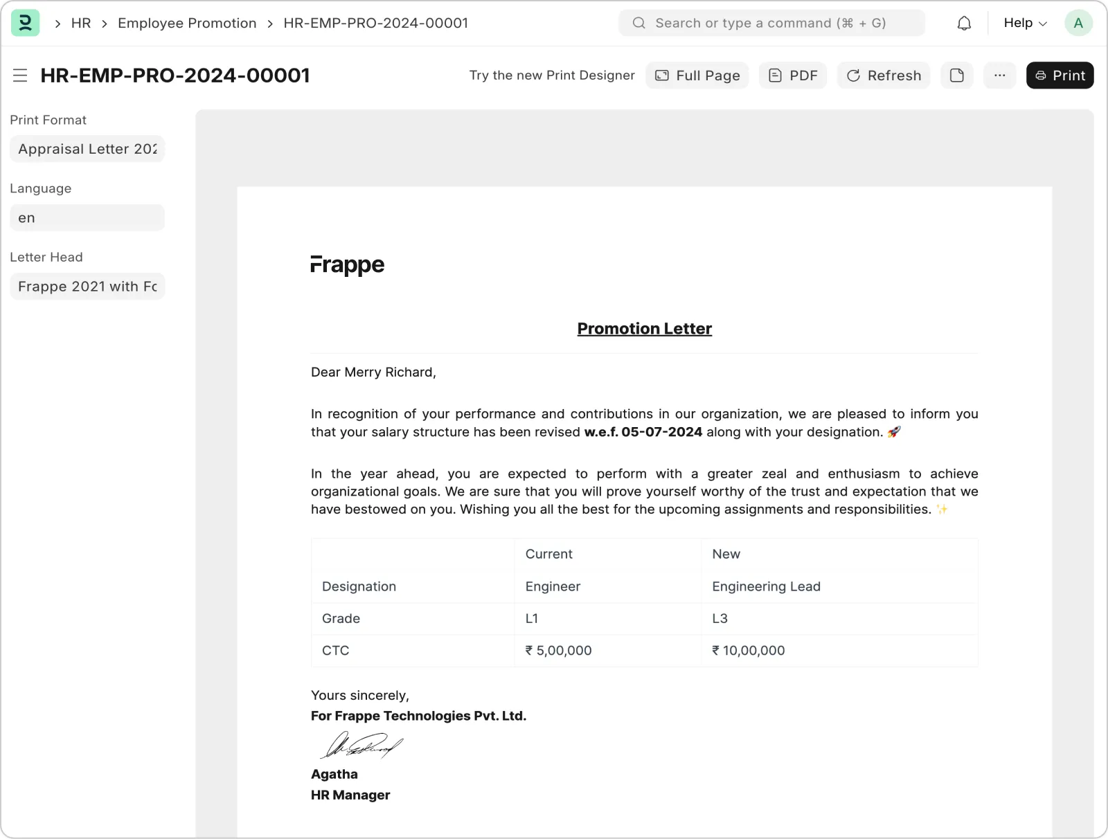 Promotions and Transfers Management