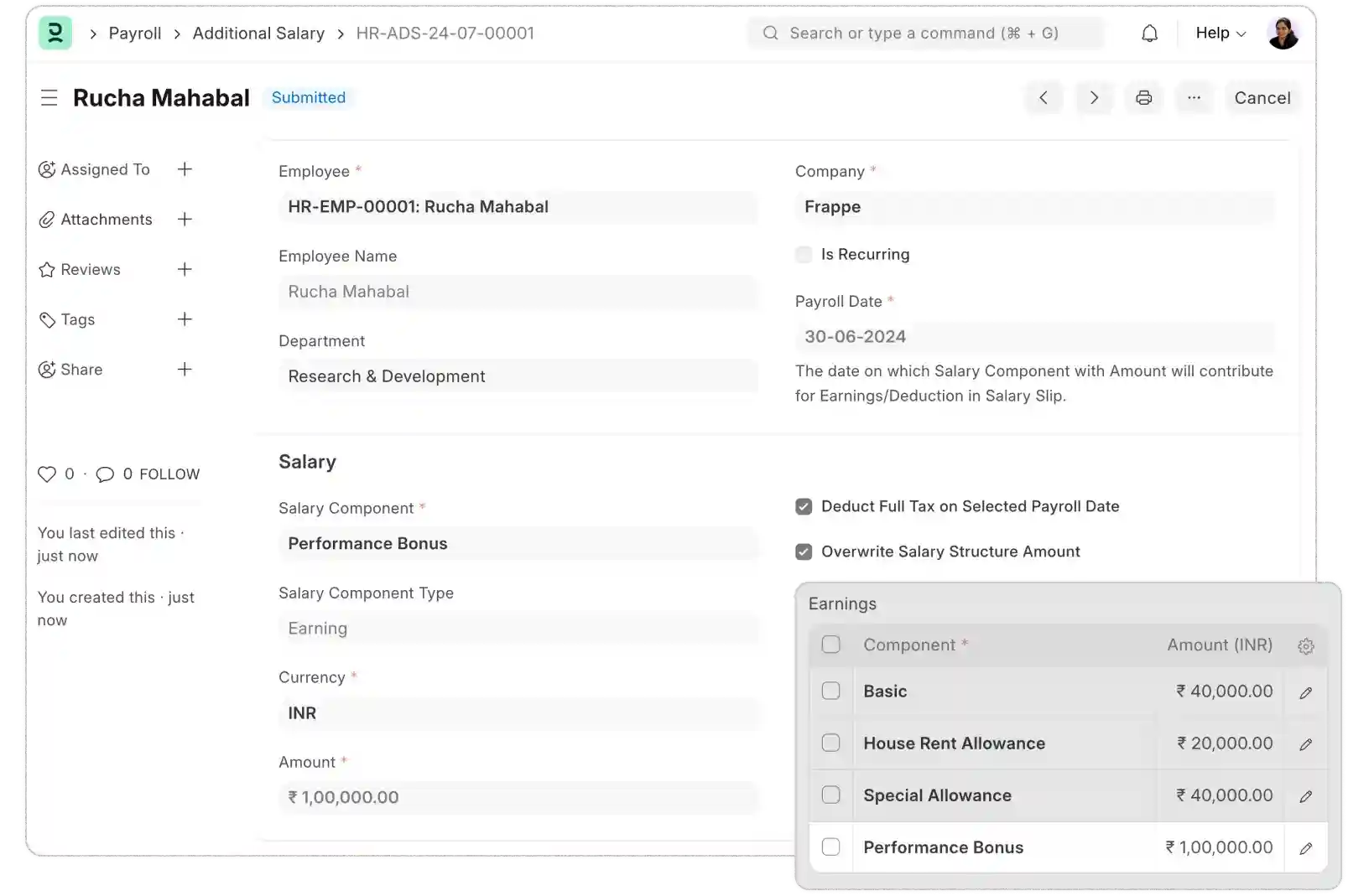 Supplementary payments management