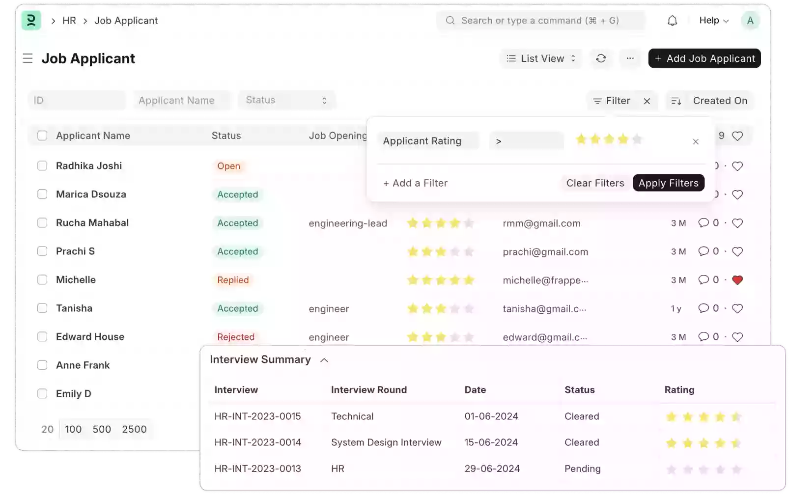 Applicant Management System