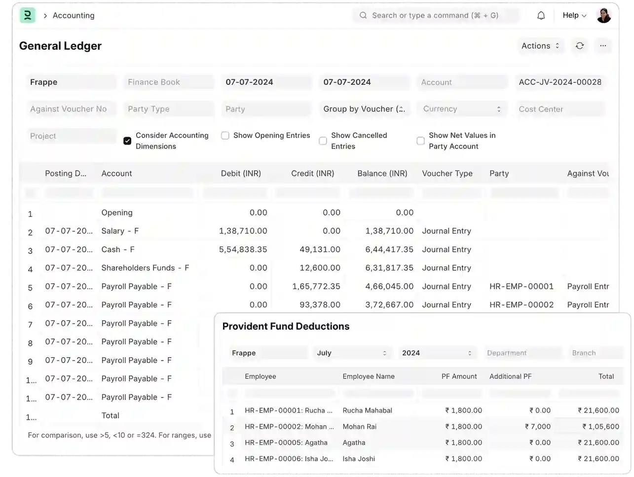 Regulatory and financial reporting dashboard